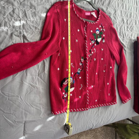 Cappagalla Ugly Christmas Sweater size small, red - Picture 5 of 8